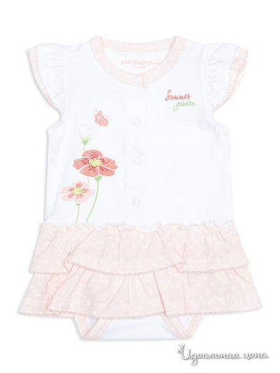 Боди PlayToday, цвет белое, розовое