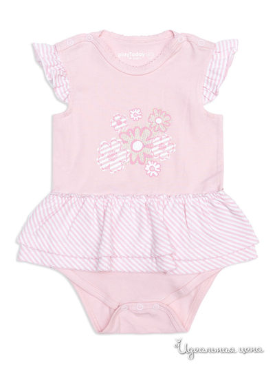 Боди PlayToday, цвет белое, розовое