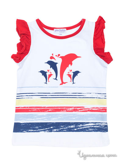 Комплект: майка, шорты PlayToday, цвет белый, красный