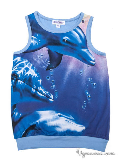Майка PLAYTODAY для девочки, цвет голубой PlayToday, цвет голубой