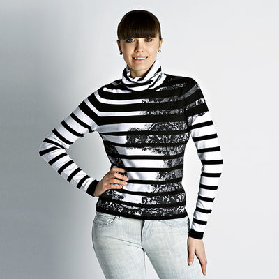 Пуловер Pezzo, цвет цвет черный / белый