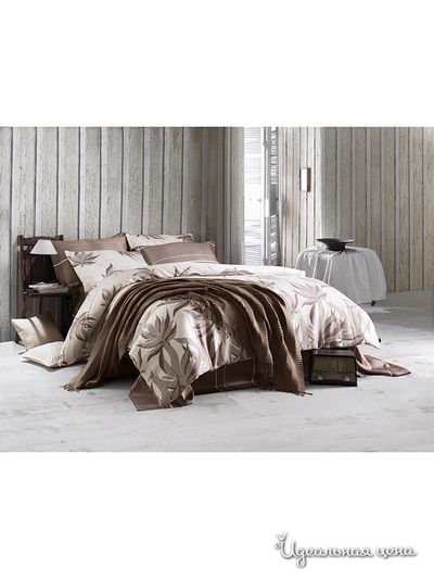 Комплект постельного белья Евро Issimo, цвет серо-коричневый