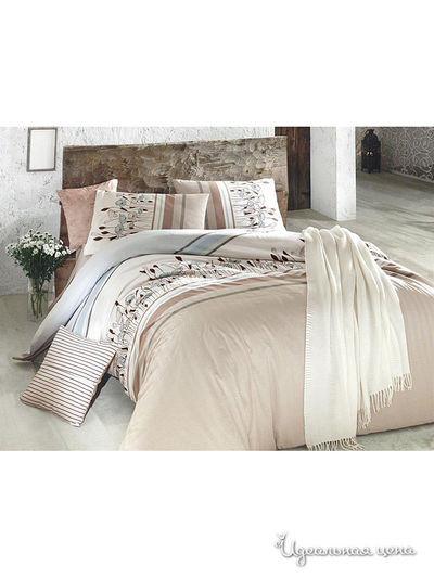 Комплект постельного белья Евро Issimo, цвет бежевый