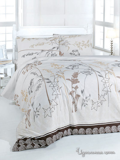 КПБ 1.5-спальное Issimo, цвет Молочно-коричневый