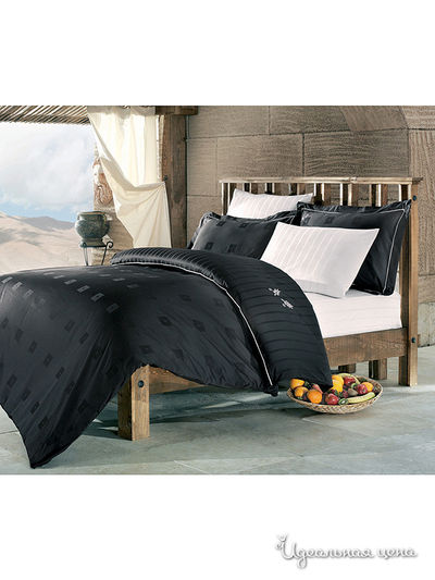 Комплект постельного белья Евро Issimo, цвет черный, белый
