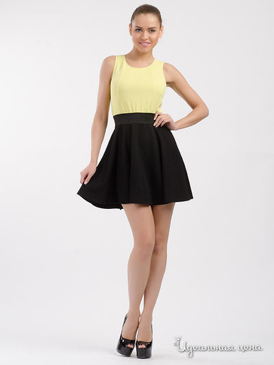 Платье Kontatto, цвет жёлтый, черный