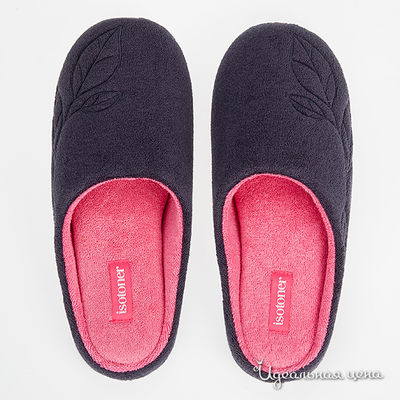 Шлепанцы Isotoner, цвет цвет темно-серый