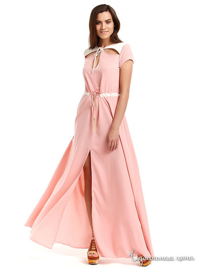 Платье MDG, цвет белый/розовый