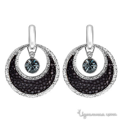 Серьги Bon Vie, цвет черный