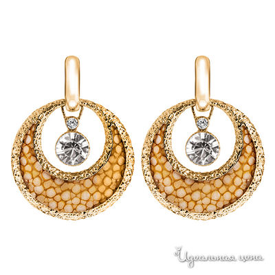 Серьги Bon Vie, цвет бежевый