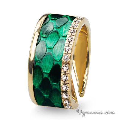 Кольцо Bon Vie, цвет зеленый