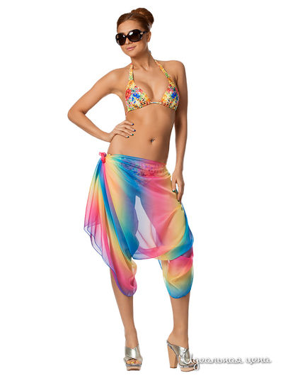 Парео Charmante, цвет розовый+желтый+синий