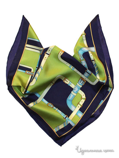 Платок Passigatti, цвет синий, зеленый