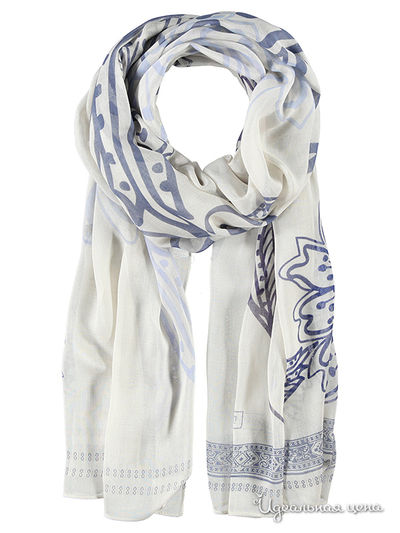 Палантин Passigatti, цвет белый, синий