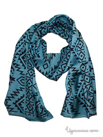 Палантин Passigatti, цвет бирюзовый, черный