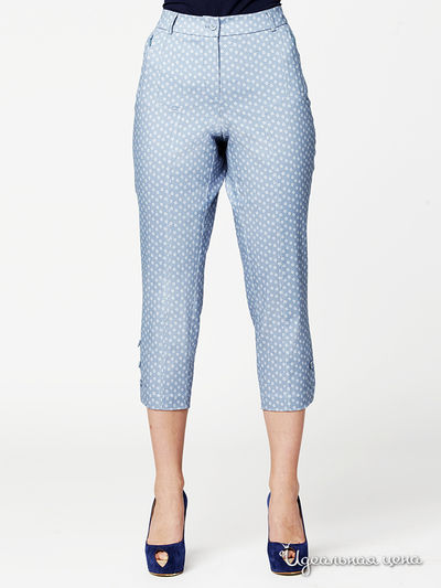 Бриджи E. Levy, цвет голубой, белый