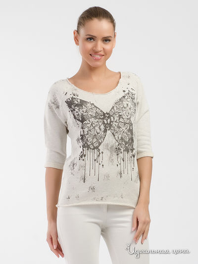 Кофта Please, цвет светло-серый, чёрный