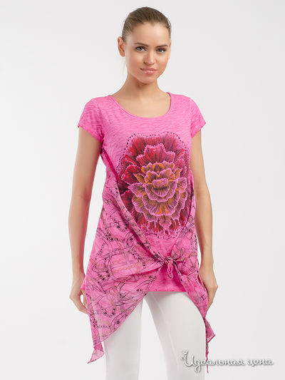Туника Melanera, цвет розовый, жёлтый, чёрный