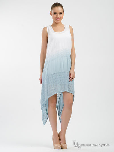 Сарафан Saxx, цвет белый, голубой