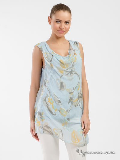 Платье Saxx, цвет голубой, бирюзовый, жёлтый