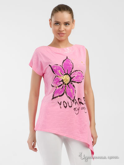 Футболка Giorgia & Johns, цвет розовый, сиреневый, золото