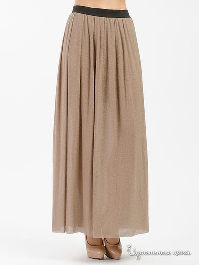 Юбка с люрексом Imperial, цвет темно-бежевый, чёрный