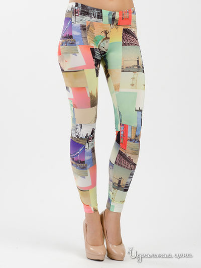 Леггинсы Paolo Casalini, цвет зелёный, розовый, жёлтый