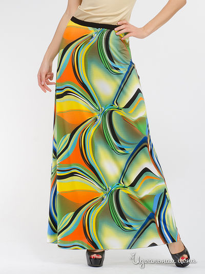 Юбка Adzhedo, цвет зеленый, оранжевый