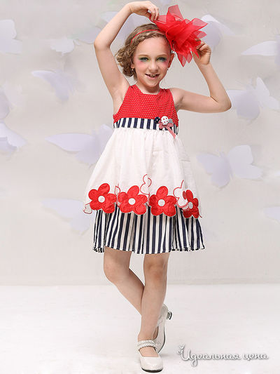 Платье Wonderland, цвет белый, красный