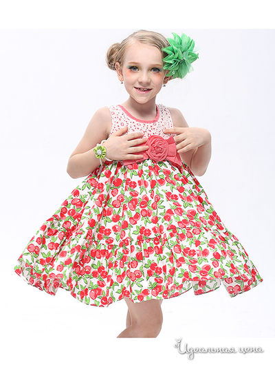 Платье Wonderland, цвет белый, красный