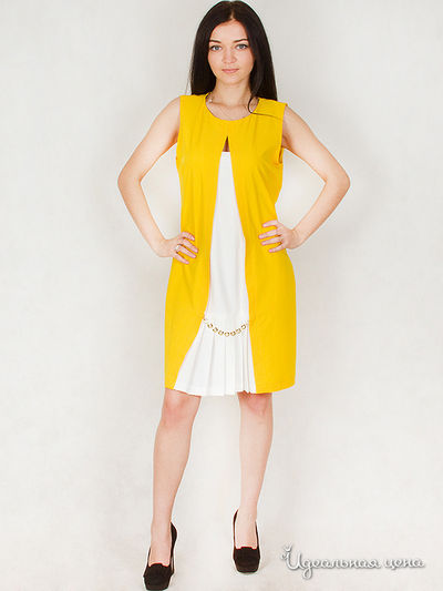 Платье Pole & Pole, цвет желт/белое