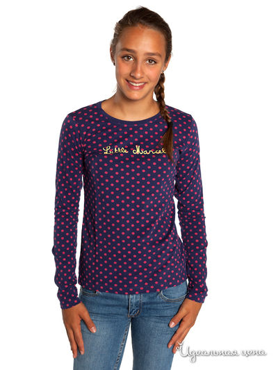 Футболка Little Marcel, цвет в горошек фуксия