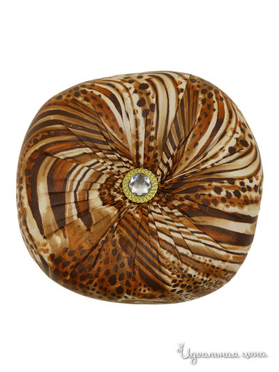 Подушка-пуфик декоративная, диаметр 32 см Текстильный каприз, цвет мультиколор