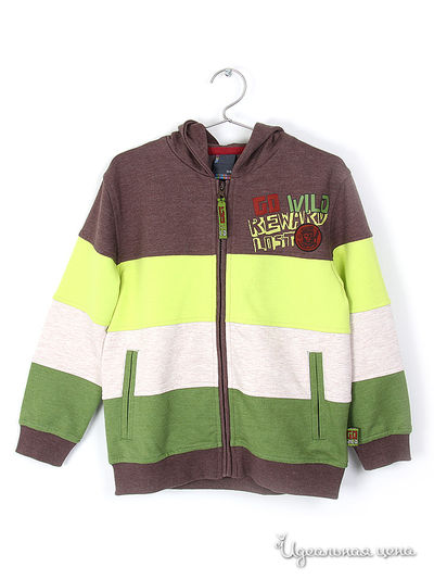 Толстовка Coccodrillo, цвет коричневый, зеленый, бежевый