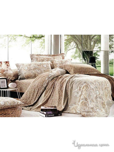 Комплект постельного белья евро Kazanov.A., цвет бежевый, кофе