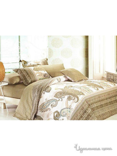 Комплект постельного белья евро Kazanov.A., цвет бежевый, кофе