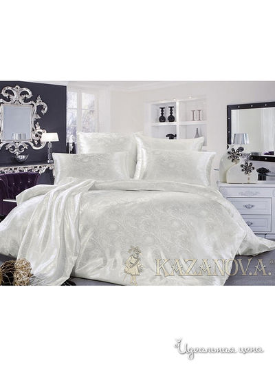 Комплект постельного белья евро Kazanov.A., цвет белый