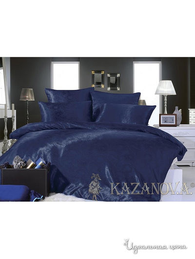 Комплект постельного белья евро Kazanov.A., цвет голубой, синий