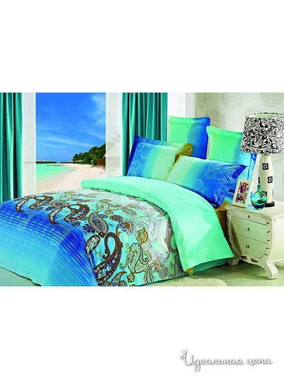 Комплект постельного белья евро Kazanov.A., цвет голубой, синий