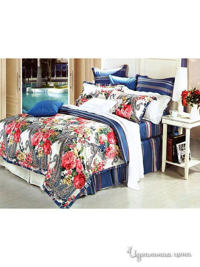 Комплект постельного белья евро Kazanov.A., цвет голубой, синий