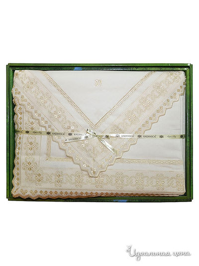 Комплект постельного белья евро Kazanov.A., цвет бежевый, кофе