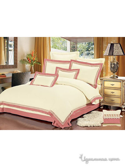 Комплект постельного белья евро Kazanov.A., цвет розовый