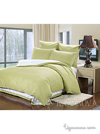 Комплект постельного белья евро Kazanov.A., цвет зеленый, олива
