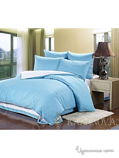 Комплект постельного белья Евро Kazanov.A., цвет голубой, синий