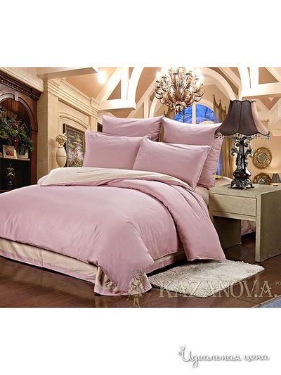 Комплект постельного белья Евро Kazanov.A., цвет розовый