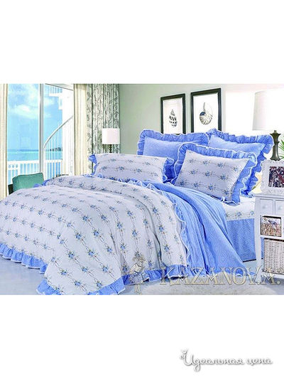 Комплект постельного белья евро Kazanov.A., цвет голубой, синий