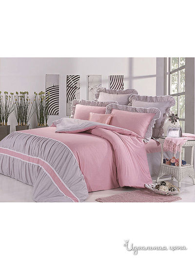 Комплект постельного белья евро Kazanov.A., цвет розовый