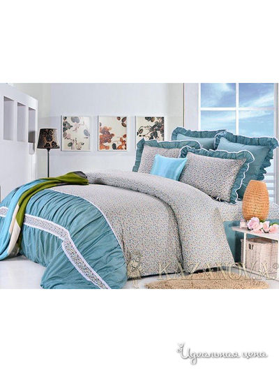 Комплект постельного белья евро Kazanov.A., цвет зеленый, олива