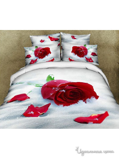 Комплект постельного белья Евро Kazanov.A., цвет белый, красный