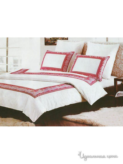 Комплект постельного белья 1.5 спальный Kazanov.A., цвет белый, розовый